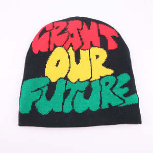 100% Acrylic Jacquard <b>Beanie</b> Unisex Winter Custom Knitted Cuffed <b>Pom</b> <b>Pom</b> Hat 3D Embroidery Digital Printed-High Quality Unisex - Product Image 2