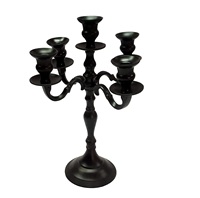 Nouveau design – Candélabre de sol en métal à 5 bras, finition argentée, pour décoration de maison, mariage, Noël, centres de table écologiques
