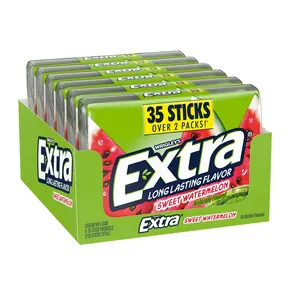 Chewing-gum extra menthe, sans sucre, bouteille de 64g (caisse de 6)