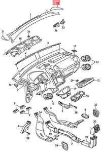 Garniture d'extrémité de pare-brise inférieur droit pour compatible avec Volkswagen Caddy 2004-2010 OEM 2K0819448B - Product Image 2