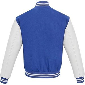 Veste de baseball universitaire pour hommes de taille plus en gros manteau universitaire brodé de logo personnalisé conception enduite de position de logo avant pour homme - Product Image 2