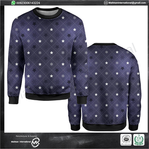 เสื้อวอร์มออกกำลังกายพิมพ์ลายซับลิเมชันสินค้ามาใหม่เสื้อเพาะกายที่คอสำหรับฤดูใบไม้ร่วง - Product Image 4