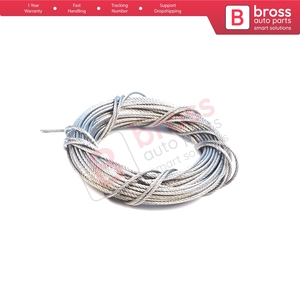 สายเคเบิลซ่อมชุดมอเตอร์กระจกหน้าต่างรถยนต์ BWR5474-1  ลวดสลิงเหล็ก 7x7 เส้นผ่านศูนย์กลาง: 1.7 มม. ความยาว: 10 เมตร - Product Image 4