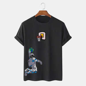 T-shirts personnalisés pour hommes de haute qualité 100% coton Streetwear t-shirts épais col rond t-shirts surdimensionnés pour hommes - Product Image 1