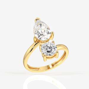 แหวนทอง 18K ประดับเพชรโมอิสซาไนต์ทรงโปรตุเกส ดีไซน์หรูหราและทนทาน - Product Image 2