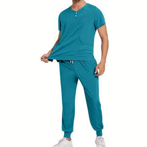 Conjunto de Uniforme Médico para Enfermeras, Fabricación OEM ODM, Blusa de Manga Corta y Pantalones, Suministro al por Mayor para Exportación - Product Image 5