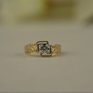 Anillo de diamante cultivado en laboratorio de lujo 1,00 quilates corte redondo VS1 claridad IGI SGL certificado Oro rosa oro plata proveedor al por mayor - Product Image 1