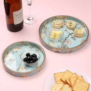 Latest Design Wood <b>Enamel</b> Printed Tray Oval Shape Home Kitchen Serving Tray MDF Printed Wooden Tray for Sale at Best Price &Bulk - Product Image 4