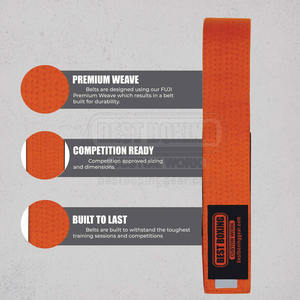 Cinturones Bjj profesionales Tasa de fábrica Venta caliente de verano 2025 Nuevo diseño Cinturones Bjj para desgaste marcial - Product Image 2