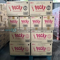 Bâtonnets de biscuits Glico Pocky saveur matcha lacté 35g, riches en fibres, croustillants, en forme de gaufrette