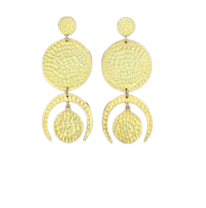 Pendientes étnicos vintage estilo gitano indio para moda de temporada, pendientes retro redondos con borlas huecas tipo Jhumka para mujer - Product Image 1