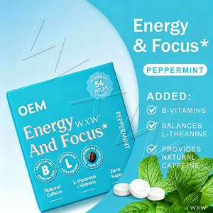 Pastillas de Cafeína Natural OEM/ODM con L-Teanina y Vitaminas B para Energía Sostenida Sin Caída de Energía por Azúcar - Product Image 6