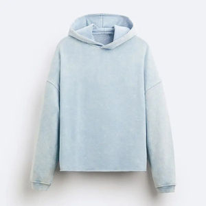 Hombres Oversized Raw Hem Hoodie Streetwear Estilo Drop Shoulder Pullover Hoodie Casual Loose Fit Moda Hoodie para otoño - Product Image 6