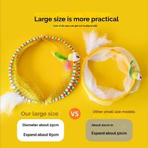 Groothandel Cat Play Interactieve Speelgoed Fun Self-Play Inklapbare Tunnel Gemaakt Van Plastic En Huisdiermateriaal Voor Kattenkatten - Product Image 2