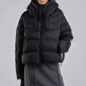 Veste matelassée personnalisable de haute qualité pour femmes avec logo personnalisé, en tissu toile, prix de gros - Product Image 3