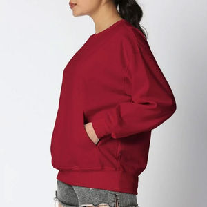 Sudaderas con Capucha Personalizadas de Felpa Francesa con Hombros Caídos y Cuello Alto, Sudaderas de Algodón de Alta Calidad con Cuello Redondo, Estilo Urbano de Invierno para Mujer - Product Image 2