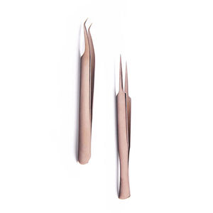 High Precision Stainless Steel Eyelash Extension Tweezers with <b>Smooth</b> Tip 10mm Length Anti-Static Lash Application <b>Tool</b> - Product Image 2