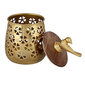 Bougeoir en fer au design moderne de forme ronde circulaire - Product Image 4