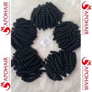 Extensiones de cabello humano Remy virgen doble rizado de 14 pulgadas superventas tipo de cabello vietnamita trama de máquina negra - Product Image 3