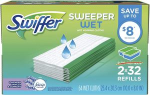 Recharge de chiffons humides Swiffer Sweeper, blanc, 64 unités - Product Image 6