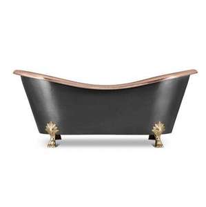 Bañera Independiente de Cobre para Hotel u Hogar, Bañera de Cobre de Color Negro Combinado con Acabado Decorativo y Pulido - Product Image 2