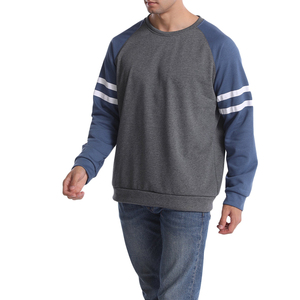 Sweat-shirt pour homme à coupe décontractée, pull-over, haut de travail, col rond, pull-over patchwork, sweat-shirt classique à couleurs contrastées - Product Image 5