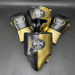 ชุดฝึกซ้อมมวยแบบสั่งทำพิเศษ No Boxing No Life หนังแท้ 100% พร้อมนวม ป้องกันศีรษะ ป้องกันอวัยวะเพศ ผ้าพันมือ และที่ครอบปาก - Product Image 2