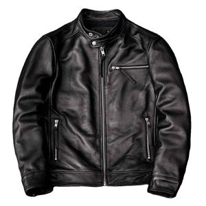 Veste en cuir véritable pour homme de qualité supérieure, veste de moto décontractée, veste de motard, fabrication en gros OEM, haute qualité - Product Image 1