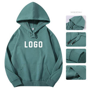 Sweat-shirts à capuche en coton et élasthanne de haute qualité, 300 g/m², poids lourd, épaules tombantes, sans cordons, surdimensionnés, pour hommes - Product Image 4