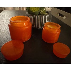 Set of <b>Large</b> and Small Gel Wax <b>Candles</b> for Home Decoration - Product Image 6