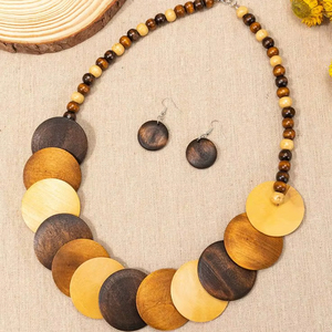 Premium Quality <b>wooden</b> Necklace Fashion <b>Jewellery</b> Necklace For Women and Girls - Product Image 1