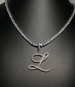 Pendentifs de lettre en diamant cultivés en laboratoire VVS sur mesure Matériau en or 10K/14K avec placage à l'or pour les fans de rappeur Hip Hop Cadeau - Product Image 1