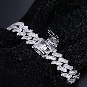 สร้อยข้อมือ Baguette VVS Moissanite เพชร ciced OUT hip hop สุดหรูเครื่องประดับแฟชั่นสำหรับเป็นของขวัญ - Product Image 2