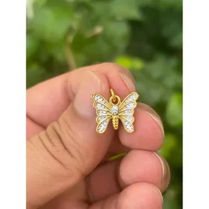 Colgante de Mariposa en Plata de Ley 925, Hecho a Mano, Inspirado en la Naturaleza, Joyería Fina, Proveedor Mayorista - Product Image 2