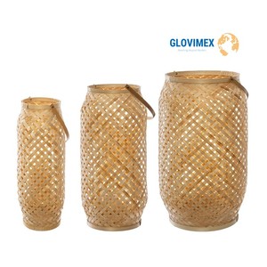 Set Of Vietrustic Handmade Woven <b>Lantern</b> Light <b>Hurricane</b> Candle Holder Bamboo Rattan <b>Lantern</b> Outdoor Hanging <b>Lanterns</b> - Product Image 1