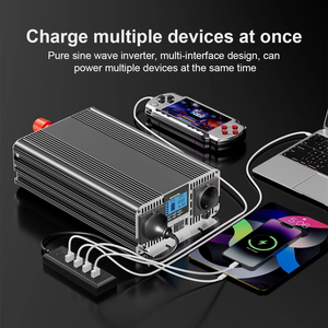 Convertisseur d'énergie hors réseau HOULI 3000W-7000W à onde sinusoïdale pure 12V 24V 220V, générateur solaire, chargeur de batterie - Product Image 5