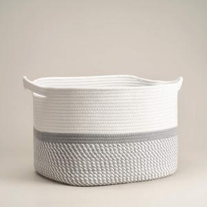 High Quality Modern Design Cotton <b>Rope</b> Eco-Friendly Foldable Multi-Purpose <b>Laundry</b> Storage <b>Basket</b> Handmade Pure Storage <b>Baskets</b> - Product Image 1
