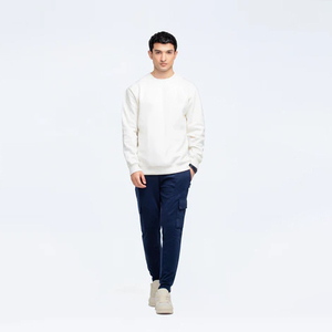 Custom Logo Men's Burnt Craft Premium Terry Cloth <b>Sweatshirt</b> Fashion Plain <b>Black</b> <b>Sweatshirt</b> High Quality Pullover Men <b>Sweatshirt</b> - Product Image 2