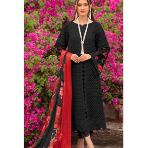 Designer femmes trois pièces style pakistanais vêtements d'été broderie travail dentelle a-ligne Shalwar Kameez taille naturelle pour - Product Image 2