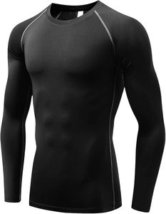 Ensemble de rashguard respirant à compression unique imprimé sur mesure pour hommes, prix de gros, spandex/polyester 220 g/m² - Product Image 2