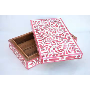 Caja de Joyería con Incrustaciones de Hueso para Decoración del Hogar de Lujo, Regalos y Almacenamiento de Joyas, Disponible a Precio de Mayoreo - Product Image 1
