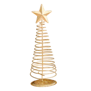 Sapin de Noël en métal finition or pour la décoration de table, sapin de Noël noir pour la décoration de la maison - Product Image 3