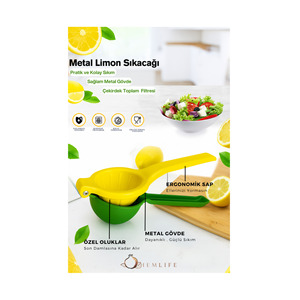 ที่คั้นน้ำมะนาวสแตนเลสสีเขียว-เหลือง - Product Image 1