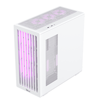 Casing PC Starcool ATX Mid Tower dengan Kipas RGB dan Port USB - Konstruksi Logam untuk Komputer Gaming