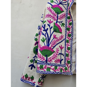 Indian Handmade Embroidered Hand Stitched Floral Design Quilted Jacket Women Winter Unique Vintage Style Fashion Relaxed - Product Image 2
