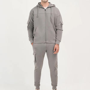 Ensemble de survêtement unisexe de haute qualité, 2 pièces, ensembles de jogging, vente en gros, polaire d'hiver, ensemble de pantalons de sport deux pièces, survêtements pour hommes - Product Image 1