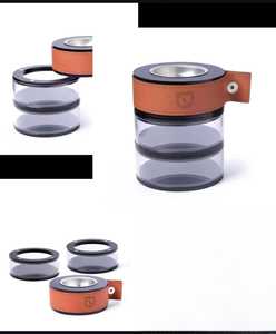 New Trend Arabian Style Mubkhar Acrylic, Wood, <b>Leather</b> <b>strip</b> Gift Incense Box - Product Image 2