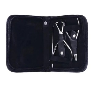 Kit de herramientas de extensión de cabello de trama profesional-Juego de herramientas de extensión de cabello experto Agujas en forma de C con tijera para estilistas - Product Image 2