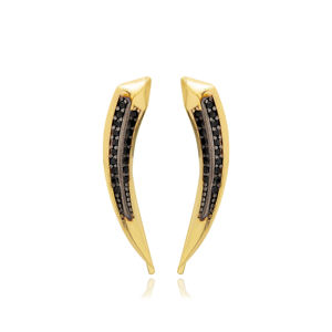 Point Forme Boucle D'oreille Boucle D'oreille Turc En Gros 925 Bijoux en Argent Sterling - Product Image 1