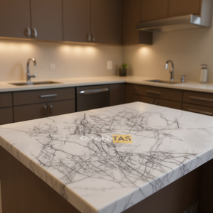 Custom Kitchen & Bathroom Vanity <b>Tops</b> Calacatta Quartz Stone Countertops Prefab Cut Carrara Calacata for Hotel Projects - Product Image 3